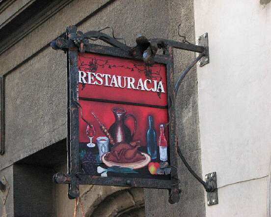 Szyld reklamowy kuty restauracja
